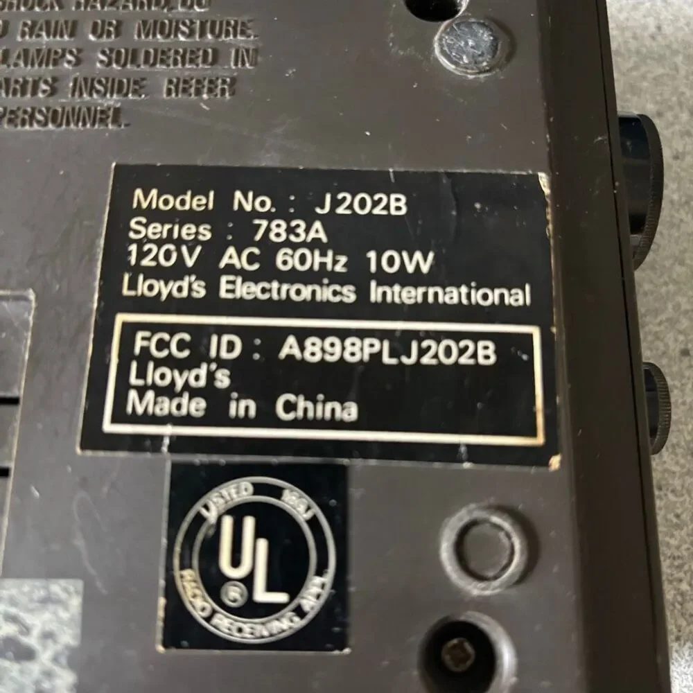 Lloyds Model J202B Clock Radio